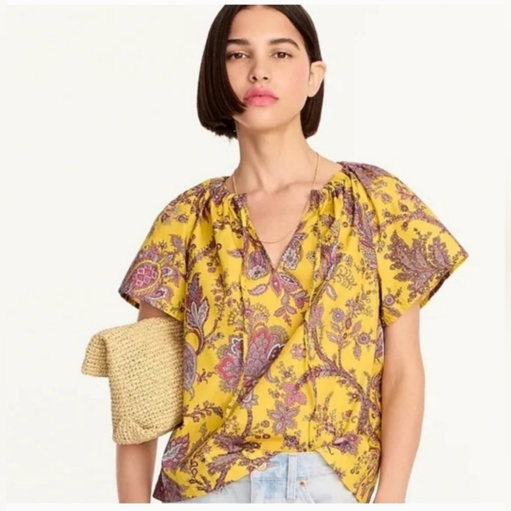 Floral Yellow Blouse